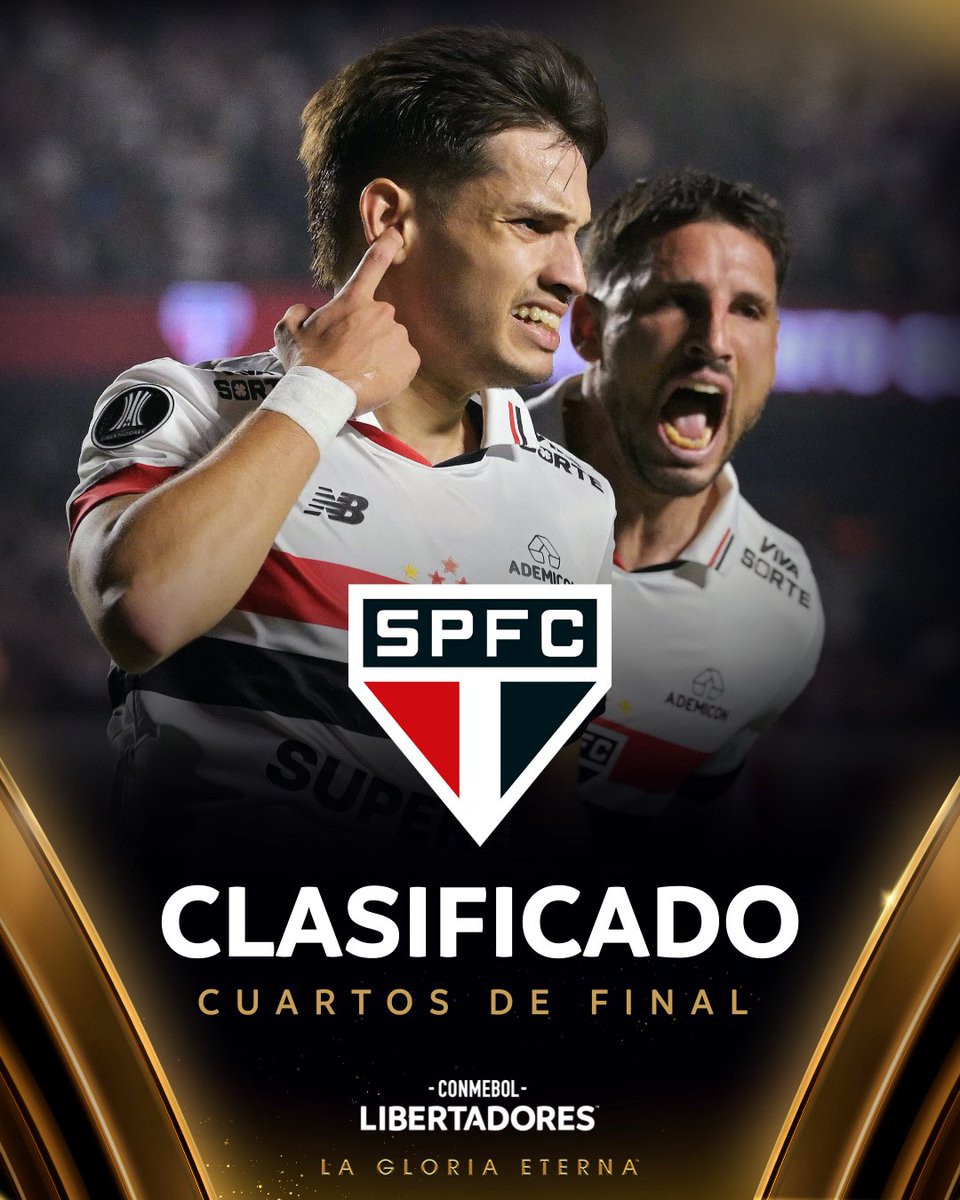 🛬🏆 ¡<a href="/SaoPauloFC/">São Paulo FC</a> sacó pasaje a los Cuartos de Final de la CONMEBOL #Libertadores!

#GloriaEterna