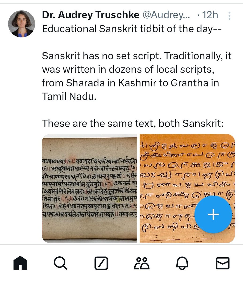 ManacledGerm's tweet image. Lunatic post of the day from @audreytruschke to show ignorance of Sanskrit and Tamil at the same time.  Poor Panini!

Take it away @MumukshuSavitri