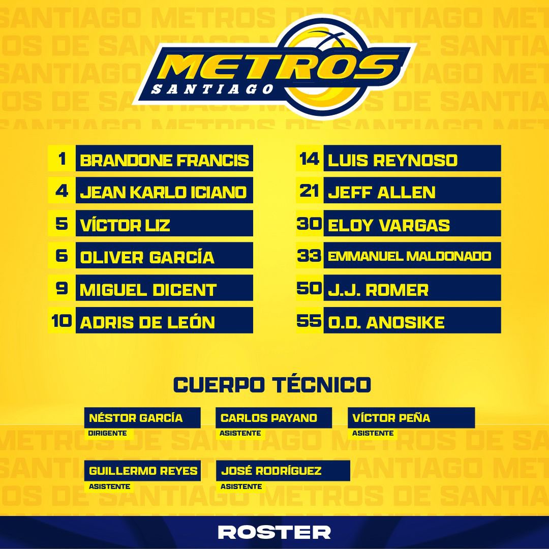 Segundo Crew Roster Quinteto y roster para el segundo partido de la semifinal. #VamosMetros ...