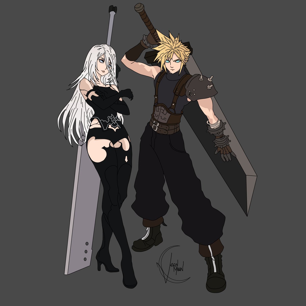 JeonMoonS2's tweet photo. A2 (YoRHa Type A No.2) from ''NieR:Automata'' and Cloud Strife from ''Final Fantasy VII''

#A2 #CloudStrife #YoRHaA2 #NieRAutomata #FinalFantasyVIIRemake #FinalFantasyVII #FF7 #ニーア #NieR #ニーアオートマタ #FF7R #FF7リバース https://t.co/YVVjGKfU7w