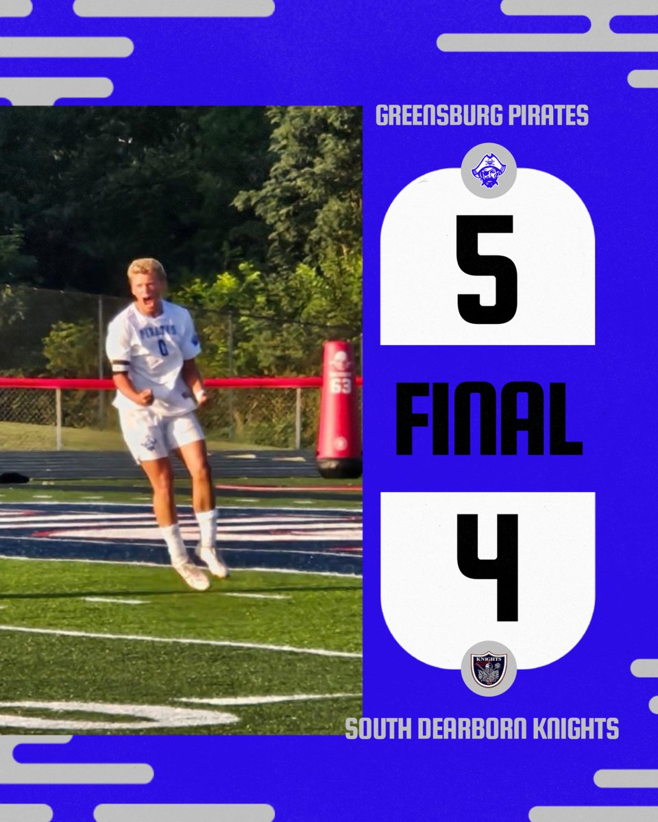 Greensburg picks up their first conference win of the year, 5-4 against South Dearborn. Cy Miller scored 3 goals and Ethan Smith added 2 more.