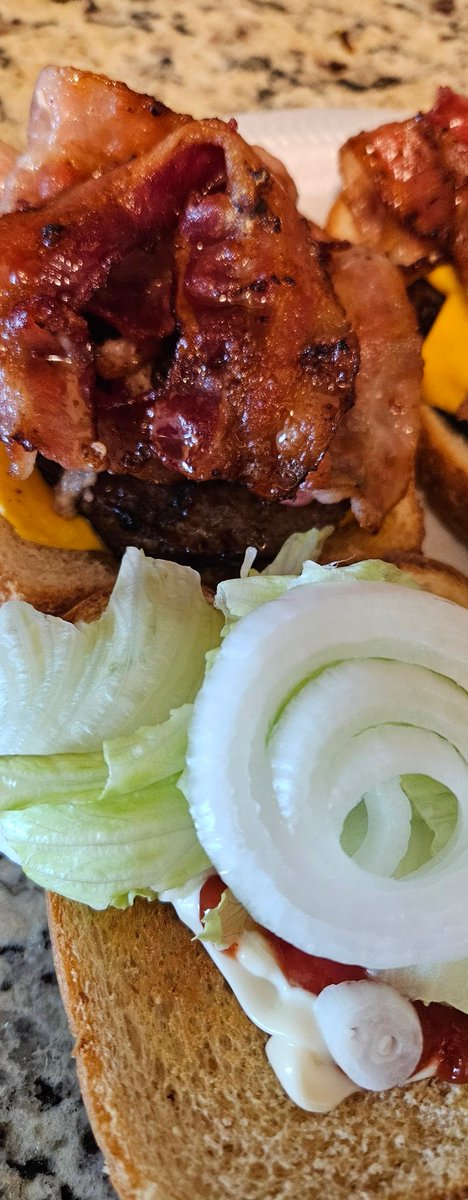TheRealSoxChic's tweet photo. Toasted Hot Honey Bacon Cheeseburger well dressed. Omg 🔥 was so good. #CheeseBurger #SheCooks #SoxChic #DNCConvention2024 #Food https://t.co/mCAu5V2OC6