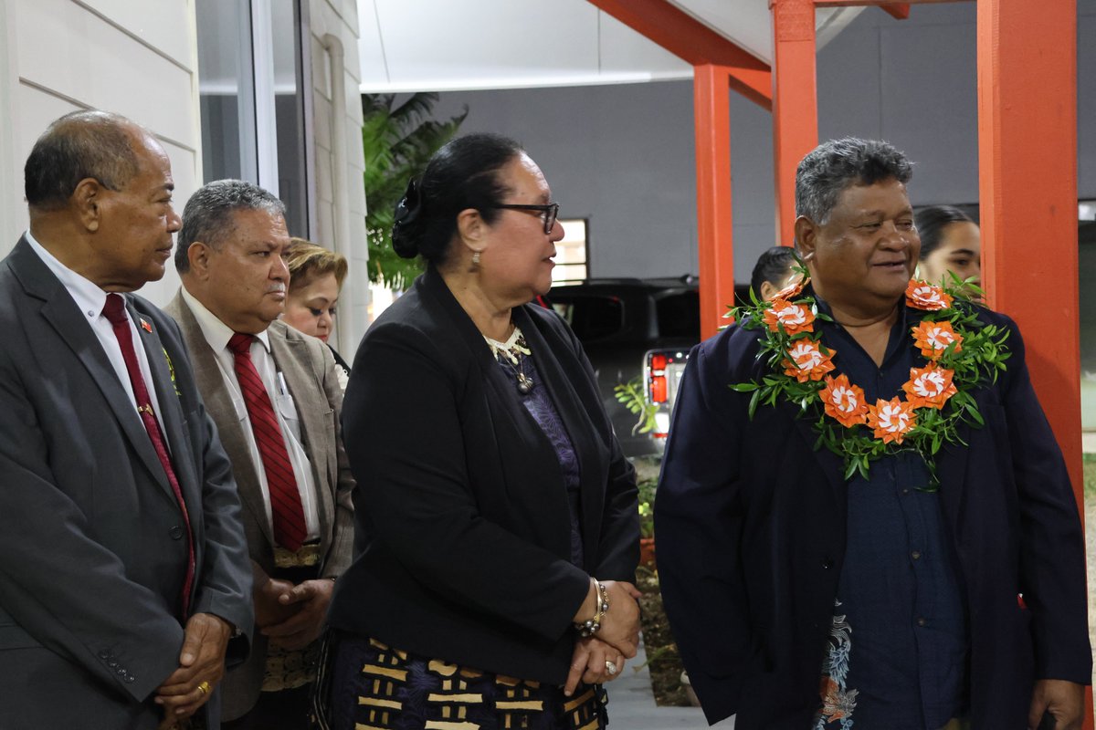 ForumSEC's tweet photo. #PIFLM53
The President of the Republic of the Marshall Islands H.E Hilda Heine, President of the Federated States of Micronesia, H.E Wesley Simina and Palau’s Minister of State Hon. Gustav Aitaro arrive in 🇹🇴ahead for the #PIF Leaders meeting. 
#TransformativeResileintPasifiki https://t.co/5V0Psvyd5V