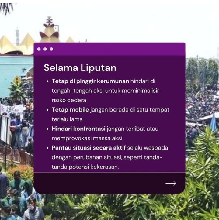 AJI_Balam's tweet photo. Cara aman meliput aksi massa. Kami pun menyiapkan nomor hotline bagi jurnalis yang mengalami kekerasan. https://t.co/p1uKW9cRA3