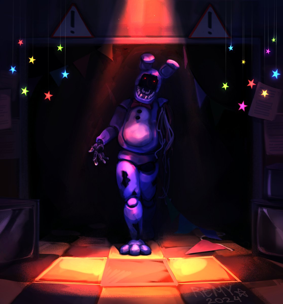 withered bonnie redraw✨
(2nd version) 
#witheredbonnie #fnaf
