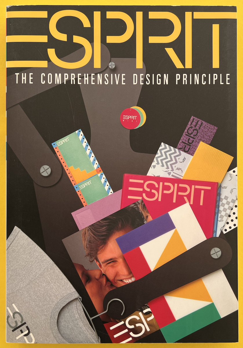 Lett_Arc's tweet photo. One of the most popular books about identity design in our collection. Esprit: The Comprehensive Design Principle, written and edited by Doug Tompkins, book design by Tamotsu Yagi, Robundo Publishing, Japan, 1989. https://t.co/TmHSExuTCi