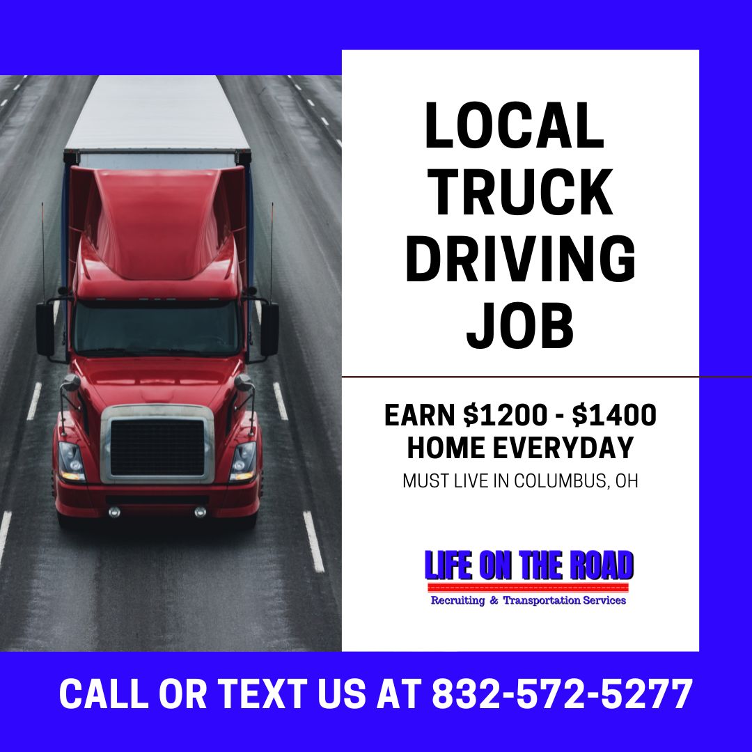 LotrRecruitingU's tweet photo. Are you in Columbus, OH - We have a local Truck driving job that you might like. Call or text us at 832-572-5277 https://t.co/k80i44hgRS