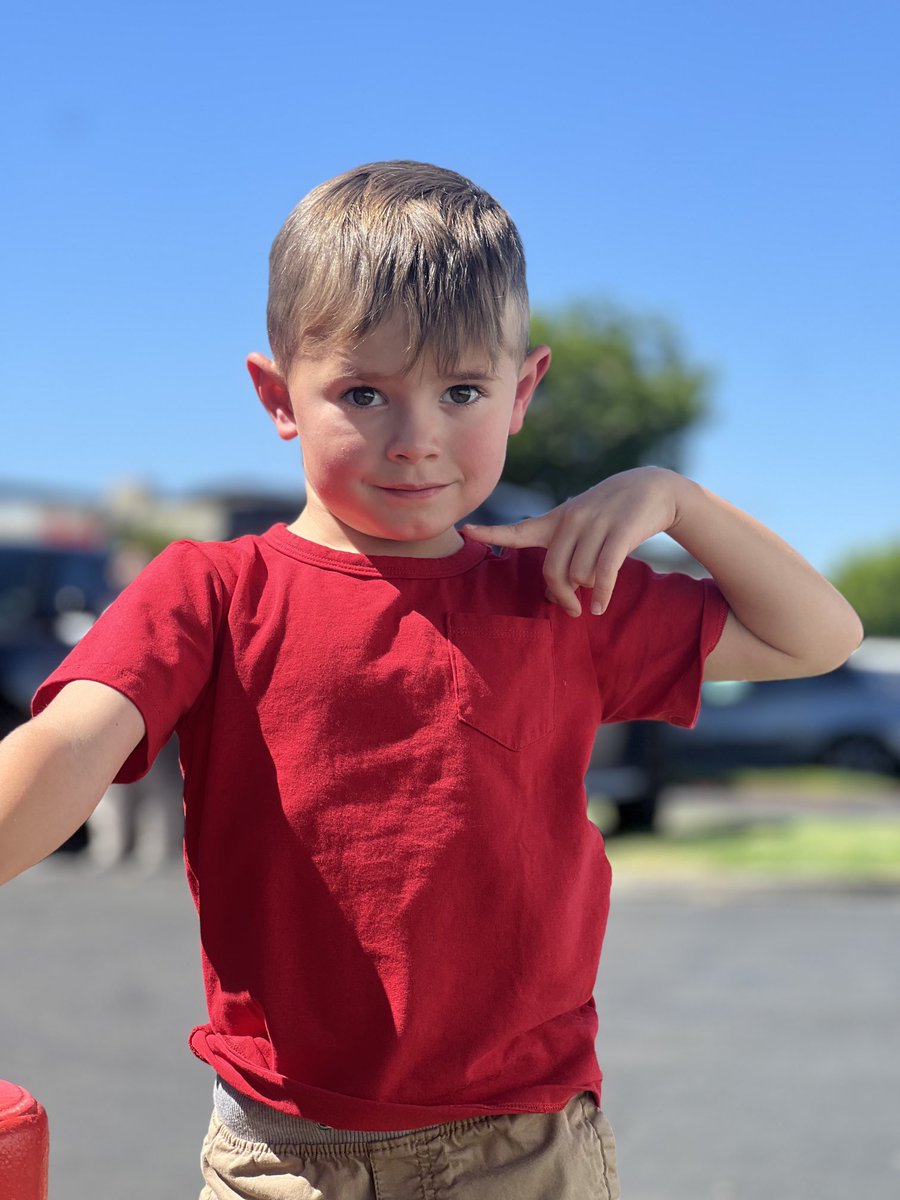 The eternally happy grandson is five!