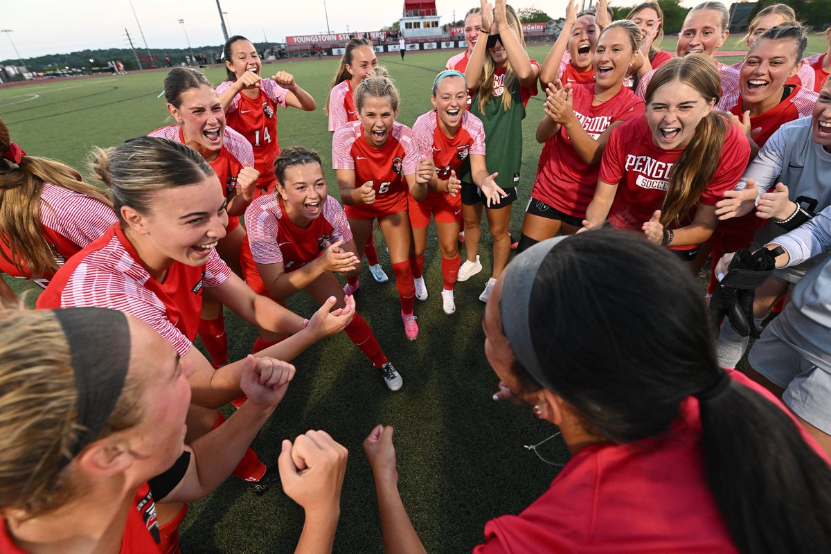 ysuWsoccer's tweet photo. That win feeling 🤩

Here’s a look at some celebration frames from @roberthayespix 📸

#GoGuins🐧 #RaiseTheBar https://t.co/lAjp1bZViM