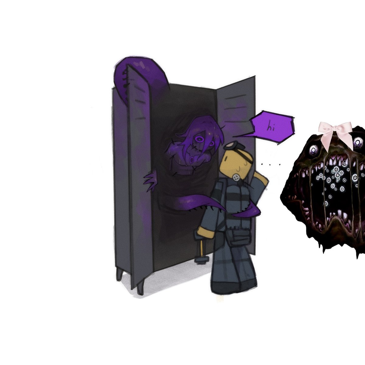 Ziiruis's tweet photo. Look at this little thing, sooo silly✨
#pressureroblox
#pressurevoidmass
#pressurefanart
#RobloxGames https://t.co/yiKUE2emnS