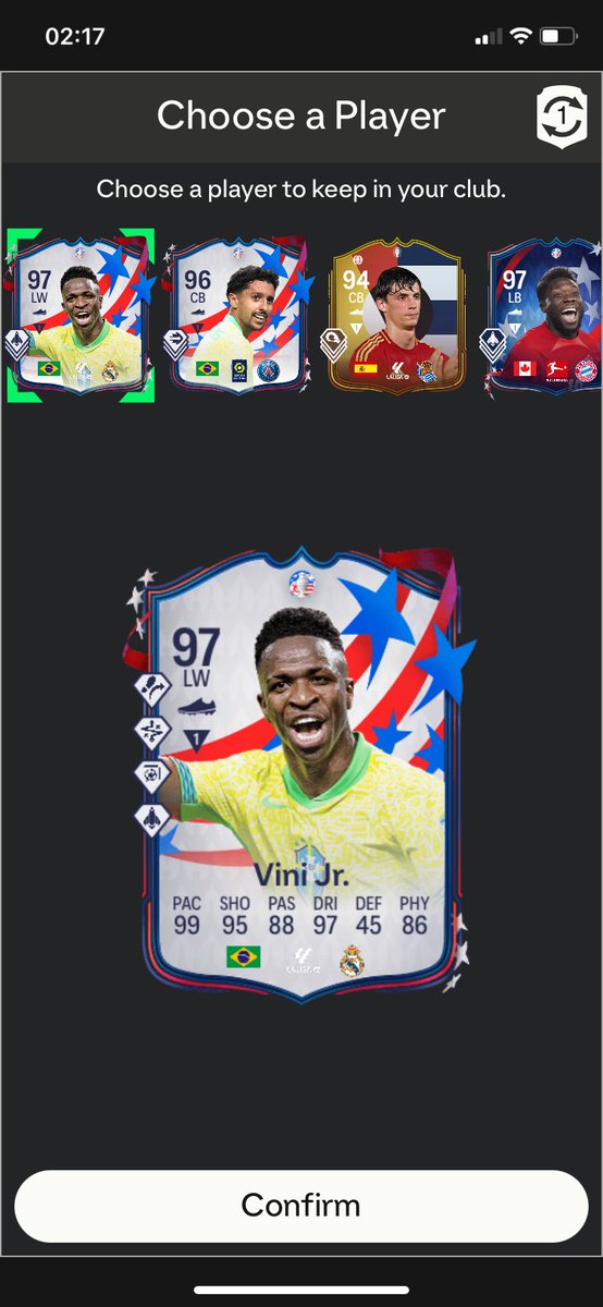 Prodigy1318's tweet photo. @FUT_Rory Chose alphons cos of price even tho I’ve not had any vini cards did I throw https://t.co/tNzzrgWYmO