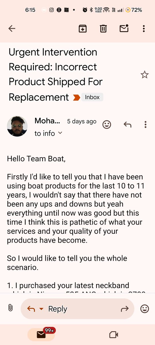 Marwan_Psychic's tweet photo. If there was a List of brands in India with worst After sales Support then @RockWithboAt @boAtSupport1 would be at the top of the list #No1

If anyone wanted to know why, then here's some screenshots for your reference. https://t.co/2CyeqpAD7I