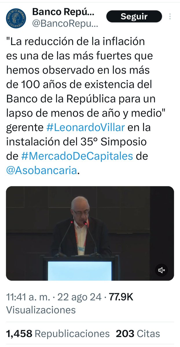 Mafalda_2020_'s tweet photo. Yo sí quiero ver un Uribista opinando aquí!!!
Como es posible que el Banco de la República nos venga a decir que en 100 años nunca había visto una reducción tan acelerada de la inflación en Colombia.
Esto lo debe conocer toda Colombia y los uribistas de paso porque sus tristes argumentos se están acabando.
Tremendo Presidente tenemos en Colombia.🇨🇴
@petrogustavo la historia nos dirá que fuiste el mejor Presidente que tuvimos en este país.🫶
No te conozco y no me pagas un peso, pero desde el fondo de mi corazón, simplemente GRACIAS.