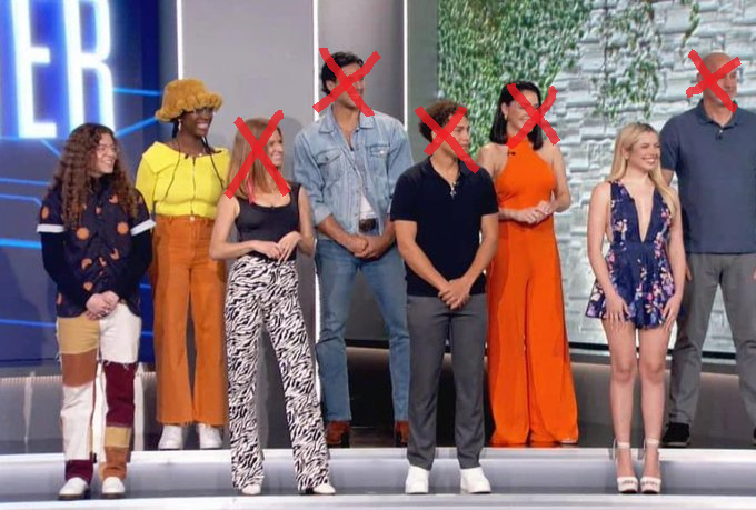 BBFeedsFairy's tweet photo. This group curse continuing.. first FIVE out so far #bb26 https://t.co/v55zOrcaJ2
