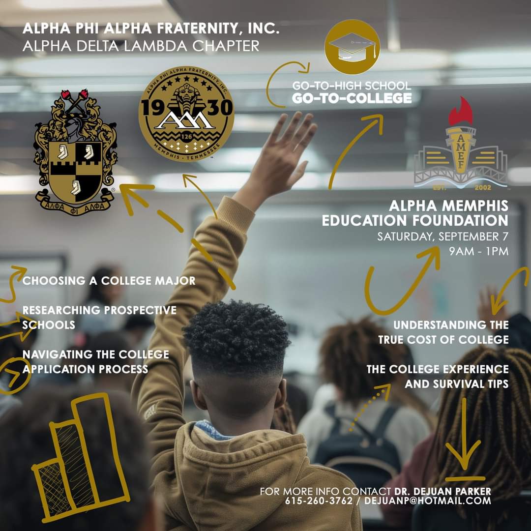 SomRandomOlDude's tweet image. Two weeks away. Open to all.
Join is, won't you?
#MemphisAlphas
#gotohighschoolgotocollege