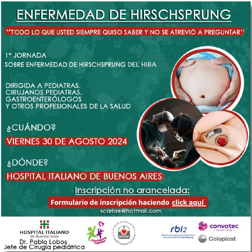 carolinapercul's tweet photo. Los invitamos a sumarse a la 1º Jornada Internacional sobre Enfermedad de Hirschsprung.

Es una actividad no arancelada, presecial o virtual, destinada a todos los profesionales de la salud que traten pacientes con Hirschsprung.

https://t.co/TjxZ9uYE9s https://t.co/zU3aVjyR9V