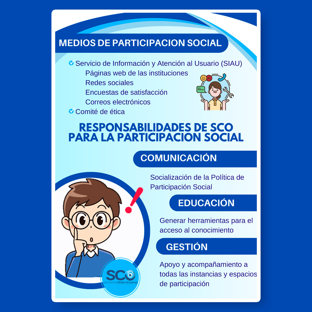 scirugiaocular's tweet photo. Política de Participación Social. Razon de ser de la política
Desde la PPSS se entiende la participación social como un derecho vinculado con el derecho humano fundamental a la salud.
#PPSS #SCO #sociedadcirugiasocial #derechohumano #nuestrocompromisosuvision https://t.co/7jv1rWq5uk