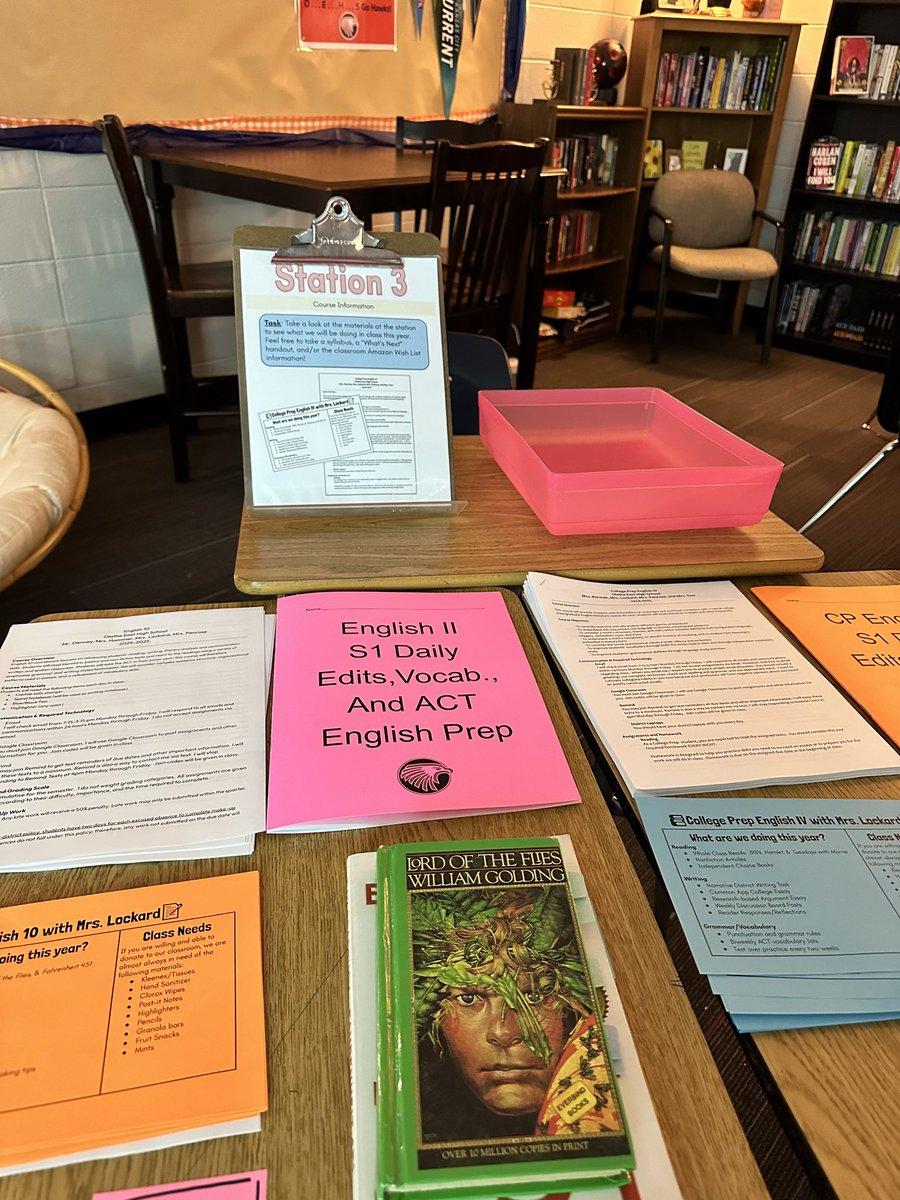 Back to School Night for <a href="/OlatheEastHawks/">Olathe East High School</a> ! Excited about having parents Read, Write, Talk, and MOVE through stations just like our students! Thankful for a PLC that’s always willing to try something new 🥰<a href="/Kerry282542/">Kerry Lane</a> <a href="/OE_ELADept/">OE Language Arts Dept</a>