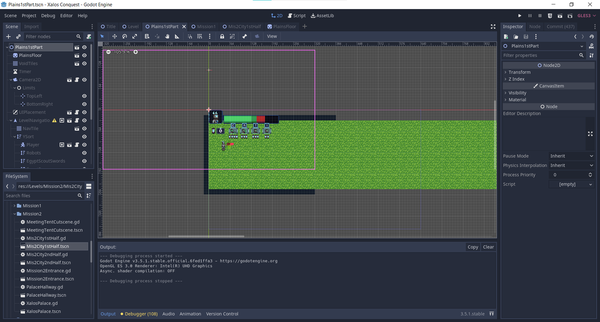 SoulwolfxP's tweet image. 97th day of #100DaysOfGameDev, started getting back into my main project as downtime before the next jam I joined. Currently setting up the plains level
#gamedev #indiedev #godot #madewithgodot #indiegame #xalosconquest