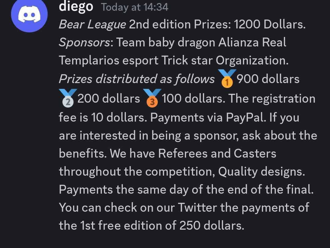 BABYDRAGON_ES's tweet photo. [ 📣 ANUNCIO 📣] 

Por medio de este tweet queremos aclarar que no somos sponsors como se menciona en esta competencia , por lo cual queremos deslindarnos en fin de que esto pueda afectar nuestro nombre por el uso de terceros 🐉

ATENTAMENTE: TEAM BABY DRAGÓN 💚 https://t.co/itG3vpJ5BB
