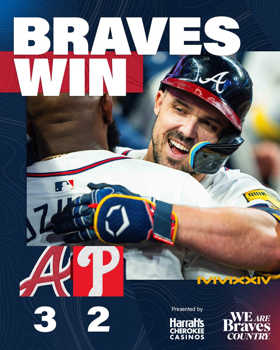 Braves's tweet photo. ✅ Game
✅ Series

#BravesCountry https://t.co/PSjVsRbSzm