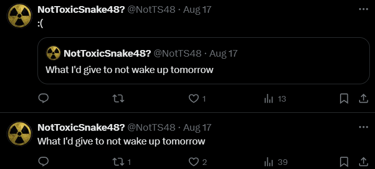 mildewonthecar's tweet photo. @NotTS48 @SeraphixSays nvm nvm u dont directly post that, u do post abt how sad yo life is tho https://t.co/3c78LFlQ71