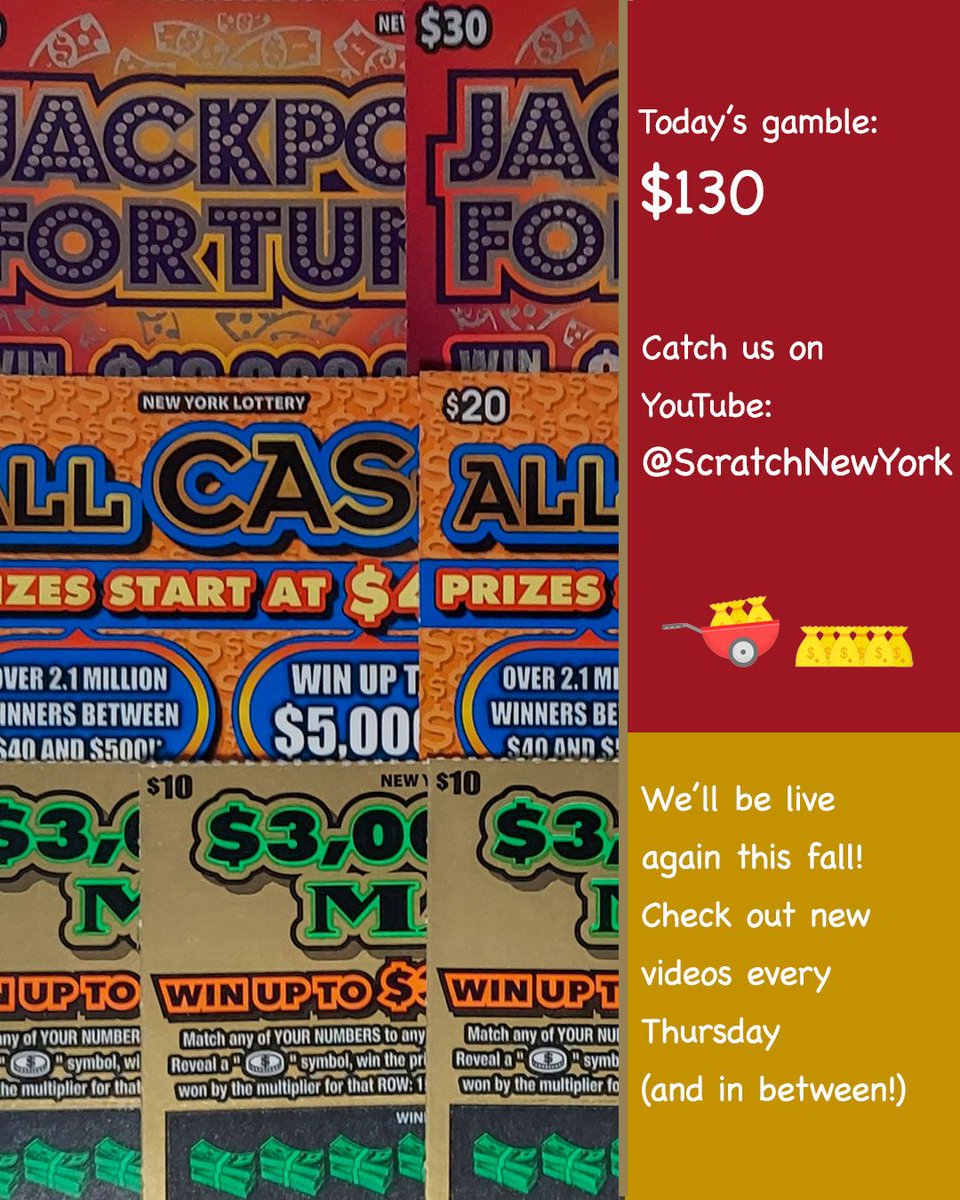 ScratchNewYork's tweet photo. Check out this week's highlight and keep on scratchin'! 

#lotteryscratchers #nylottery #scratchtickets #scratchticket #scratchcards  #lotteryticket #scratchoff #scratchers #gambling #multiplier  #scratchoffcards #scratchofftickets https://t.co/ZMs6Wdaeen