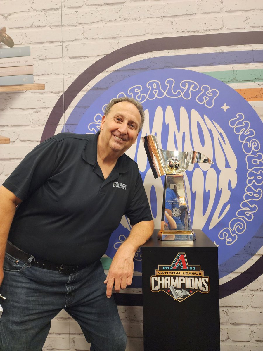 jimfoxaz's tweet image. Got to meet Diamondbacks catcher Gabby Moreno today at the Big I insurance convention in Glendale,  AZ.  Also there was Baxter, the Diamondbacks 2023 NL championship trophy, and even Flo from Progressive!
#GoDBacks