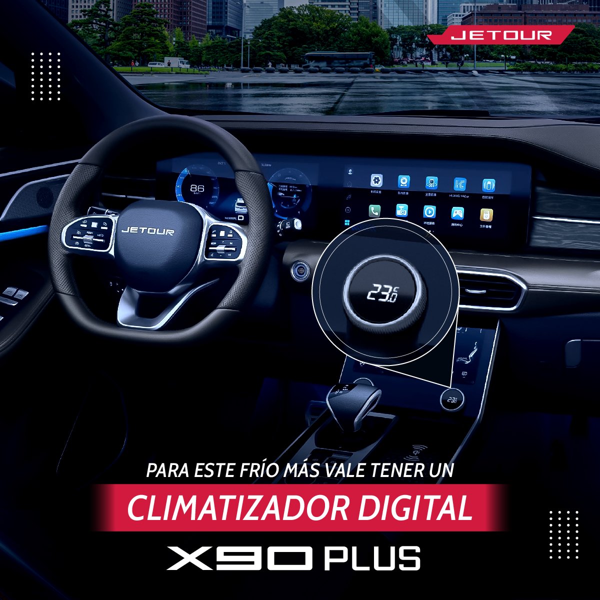 JetourPeru's tweet photo. Para este invierno debes estar preparado para afrontarlo sobre la X90 Plus ya que cuenta con el climatizador digital.

📌Conoce más información aquí: https://t.co/cpzIXW1glA

#X90Plus #Jetour #JetourPeru https://t.co/02b4eo1beo