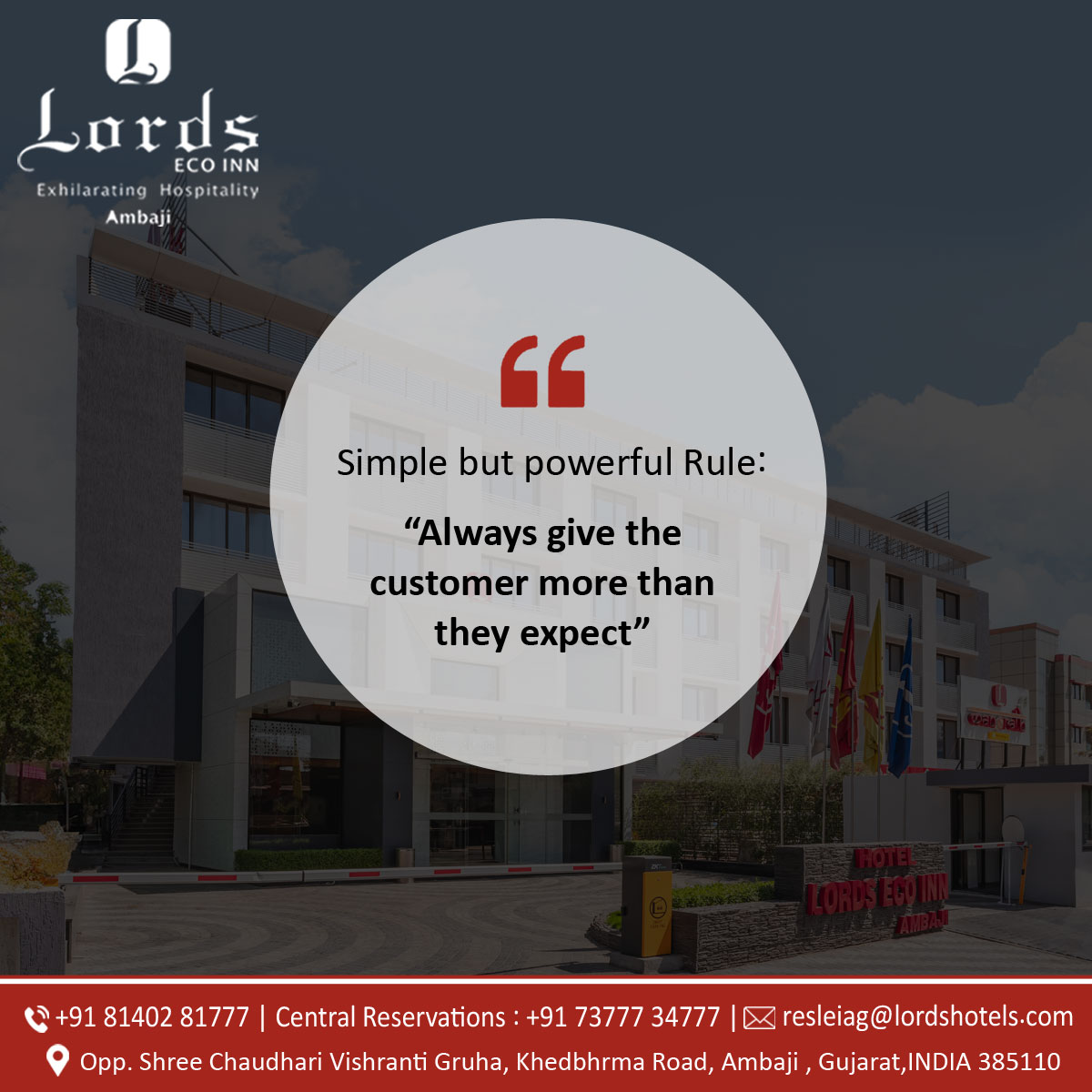lordsambaji's tweet photo. Simple but powerful Rule: "Always give the customer more than they expect"

#lordsecoinnambaji #ambajitemple #ambaji #ambajidarshan #ambajimandir #hotelroom #harabharakebab #ambajifood https://t.co/I7IXebt9kP