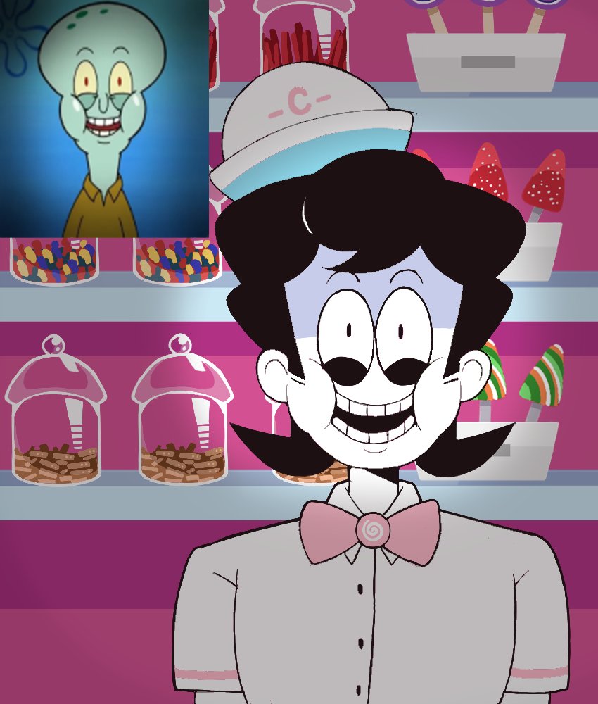 The face of a man who loves his job. #Kevinspookymonth #Spookymonthkevin #Spookymonthfanart #Spookymonthart #Spookymonth