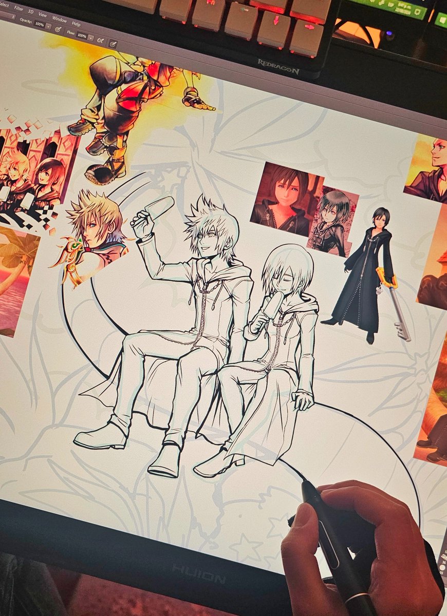 MCAshedesign's tweet photo. Back to work, Roxas and Xion KH digital illustration WIP 🙂✨

#kingdomhearts #xionkh #roxaskh #digitalart #khfanart https://t.co/07g6q0P0n7