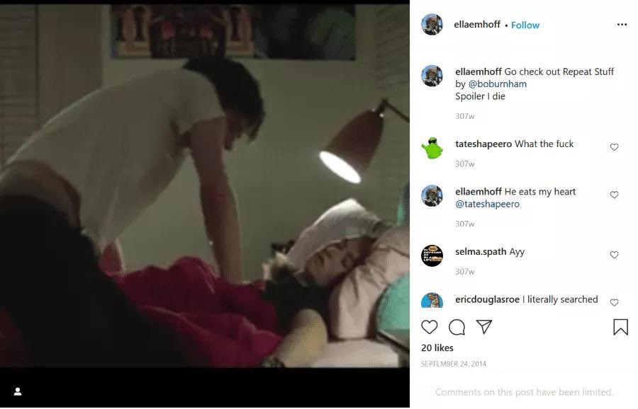 MusicalComedian's tweet photo. Want to know something crazy? Ella Emhoff, step-daughter of Kamala Harris (who is the Democratic nominee for president) appeared in Bo Burnham’s music video for “Repeat Stuff” back in 2014. https://t.co/i9RsPlkMj8