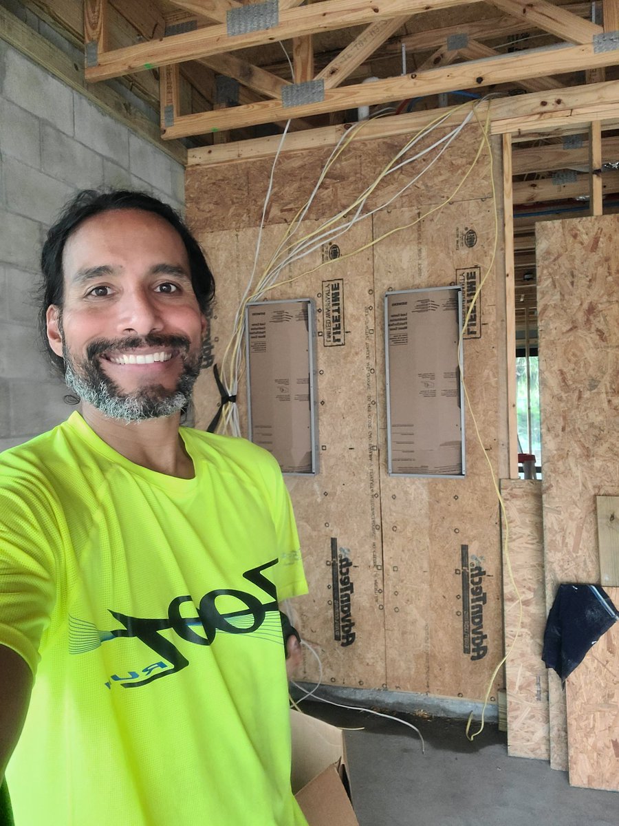 Day 11 Electrical. Seperating the men from the boys. 
I roughed in the entire 5000 sqft. I laid out the entire house &amp; loads per circuit. I'm Not licensed. You don't need to be. Ask Elon Musk for his Rocket License. 

I have a license todo whatever the  F**k want.
