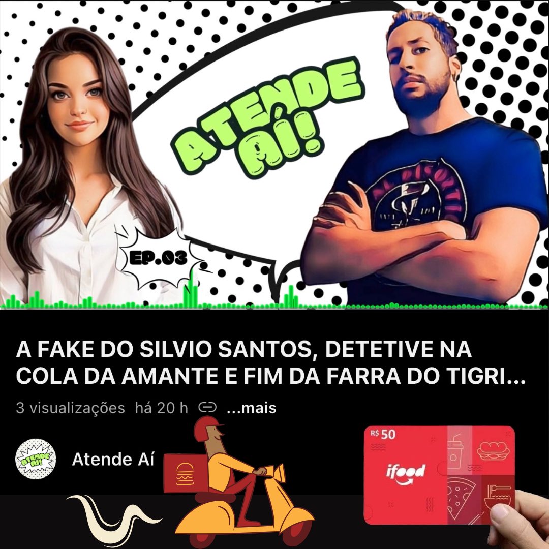 crushdobbb20's tweet image. SORTEIO IFOOD | Se esse tuíte passar de 100 compartilhamentos, nos vamos sortear um voucher do ifood!!!
Pra participar é só compartilhar esse tuíte e seguir o nosso canal Atende Aí!, no YouTube. 

Link do canal: youtube.com/@atendeaipodca…

Mas lembrando que o sorteio só vai…