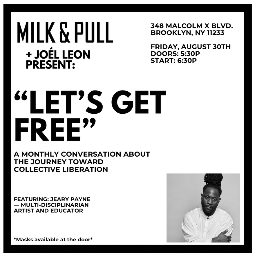i am fortunate enough that every last Friday of each month, i get to sit down with Black and brown creatives to talk about liberation: the craft, the art, the practice; community and its praxis to our freedom.

aug. 30th w/ the homie <a href="/jearysylves/">Jeary</a> is no different.

see you there.