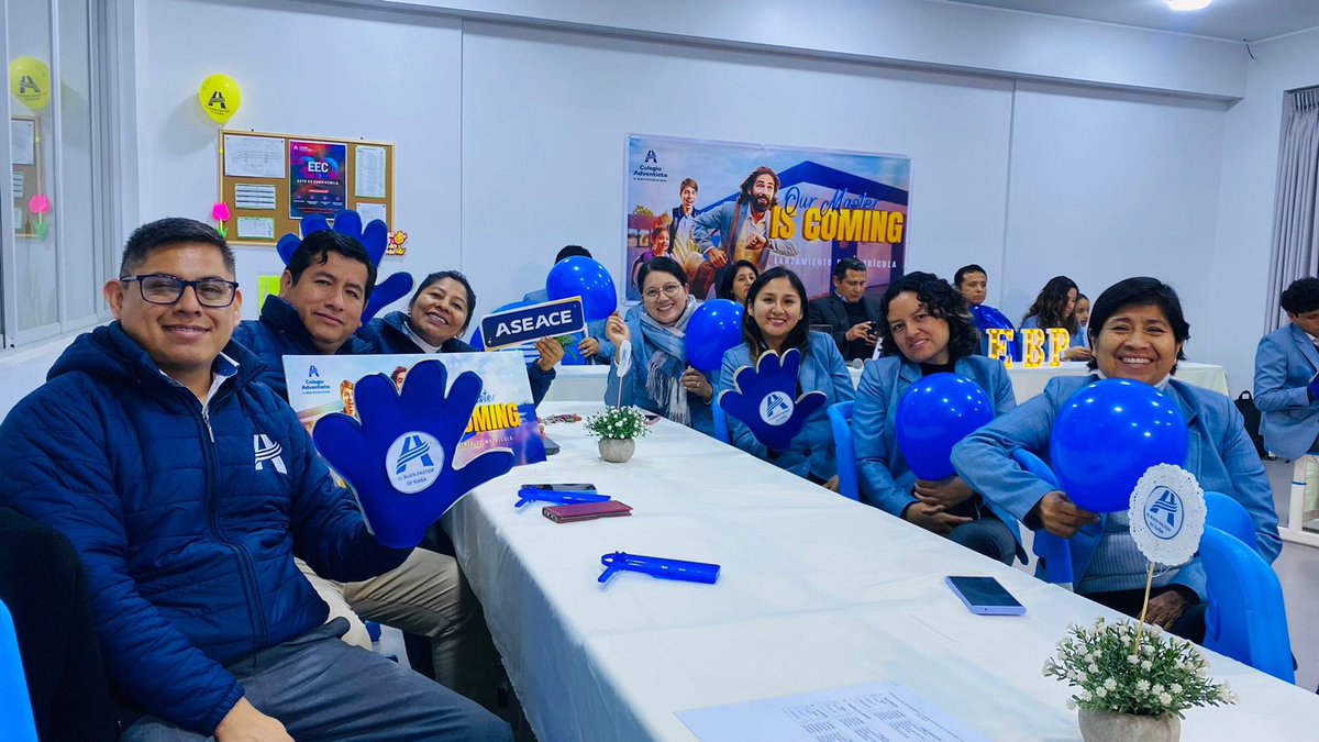 EducacionUPN's tweet photo. #OurMasterIsComing | En todos los colegios adventistas del Norte de Perú 🇵🇪 se vive una gran celebración por el Lanzamiento de #Matrícula2025 💙.

¡Juntos, nos preparamos para un año lleno de bendiciones y oportunidades! 📚🤩 https://t.co/5AbEcAkRW2