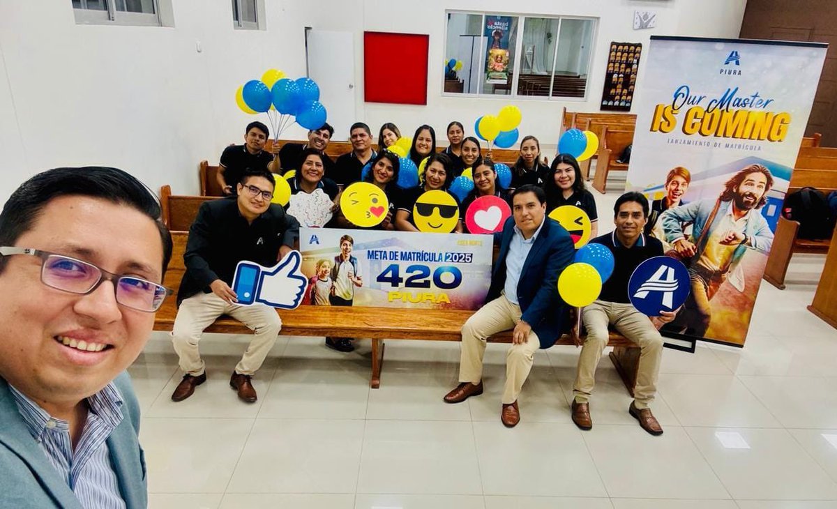 EducacionUPN's tweet photo. #OurMasterIsComing | En todos los colegios adventistas del Norte de Perú 🇵🇪 se vive una gran celebración por el Lanzamiento de #Matrícula2025 💙.

¡Juntos, nos preparamos para un año lleno de bendiciones y oportunidades! 📚🤩 https://t.co/5AbEcAkRW2