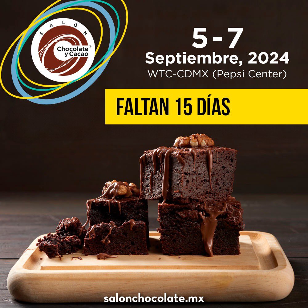 Estamos a solo 15 días de Salón Chocolate y Cacao, reserva la fecha y recuerda que tu acceso incluye <a href="/expocafe/">Expo Café</a> <a href="/AgaveFest/">Agave Fest</a> <a href="/gourmetshow/">Gourmet Show</a> y <a href="/Wine_Room_/">Wine Room</a>