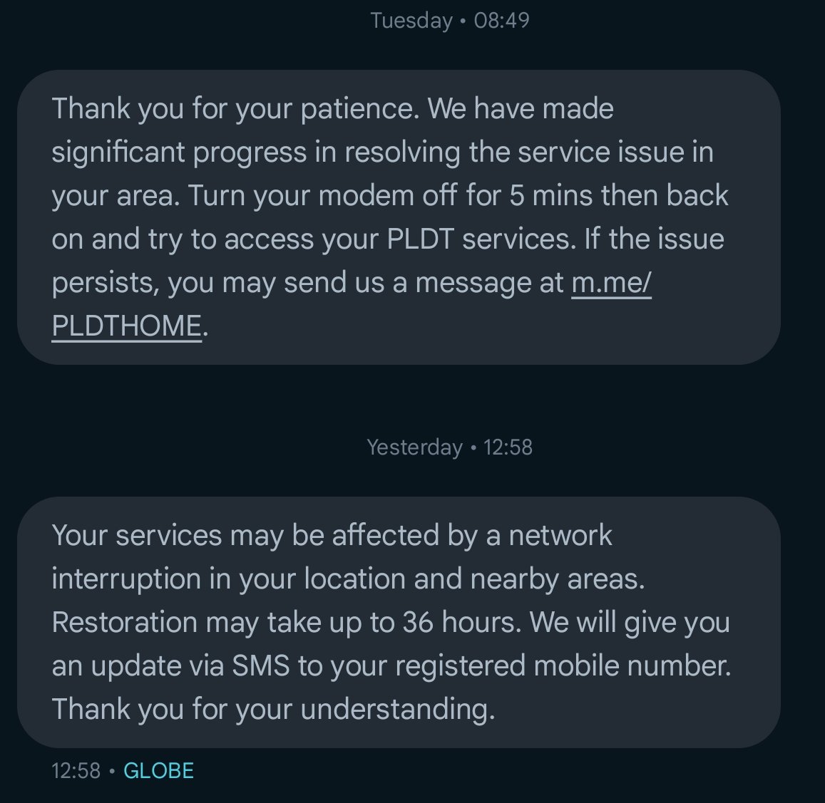 chocolumber's tweet photo. @PLDT_Cares kakaayos lang nung 20 tapos wala na naman simula kahapon 🙃 https://t.co/2V4y4PmFNy