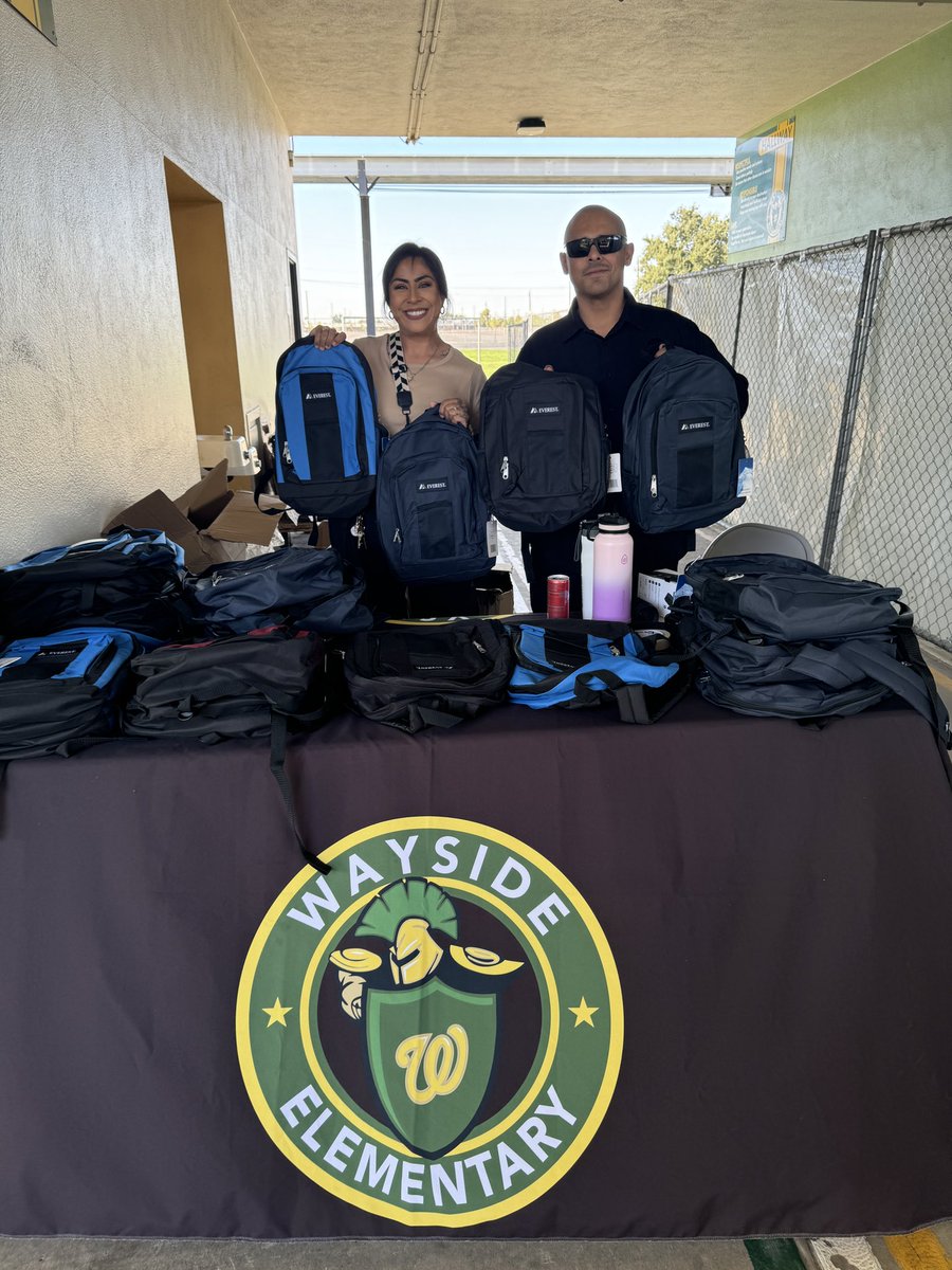 Free books &amp; backpacks! Successful Back to School Night 🤩 #teamBCSD #teamWAYSIDE