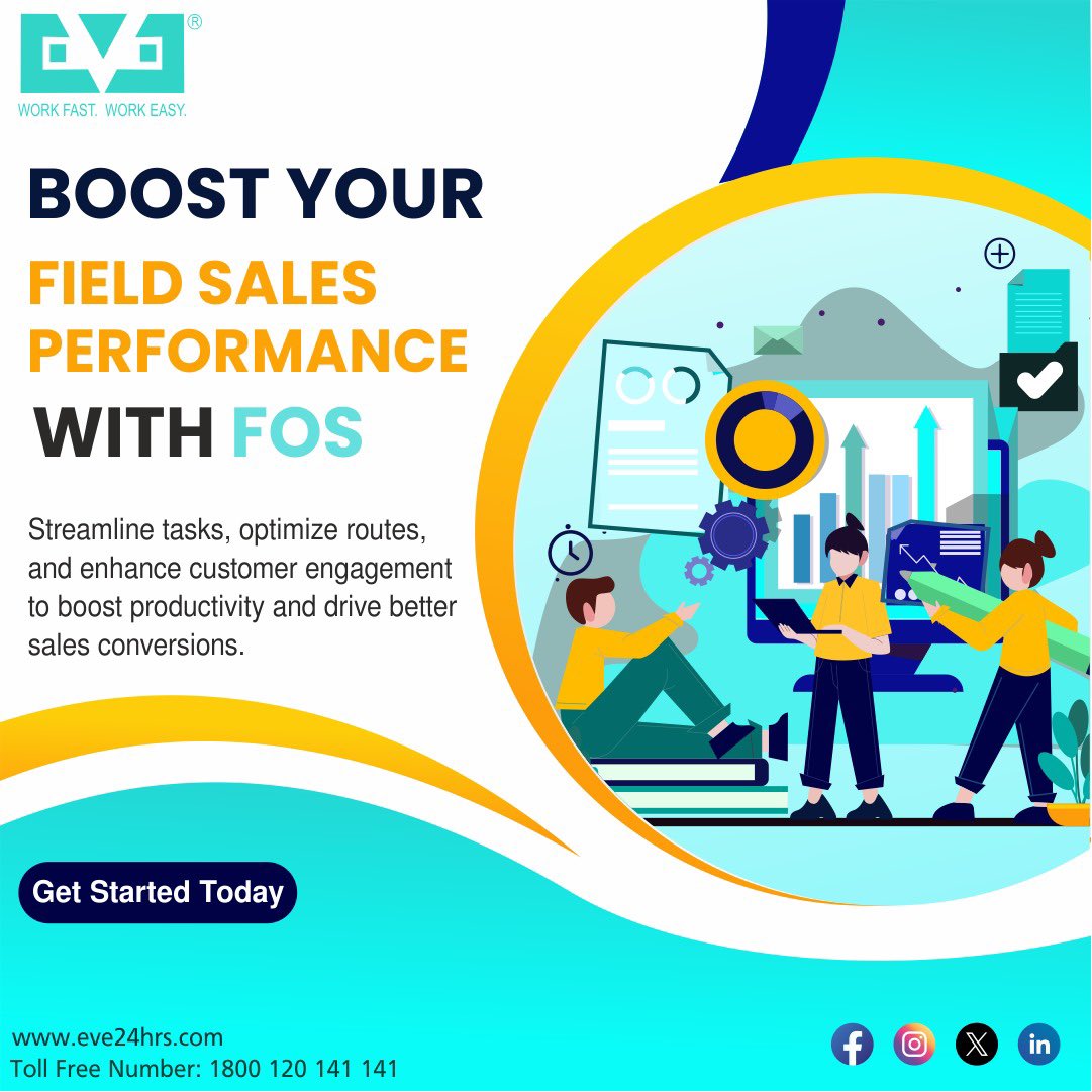 EveTechofficial's tweet image. "Empower your field sales with EVE FOS! Boost productivity, streamline operations, and achieve unparalleled success on the go. Transform your sales game today. 💼🚀 #FieldSales #SalesForceOptimization #EVEFOS #BoostProductivity #SalesSolutions #OnTheGoEfficiency #SalesStrategy"