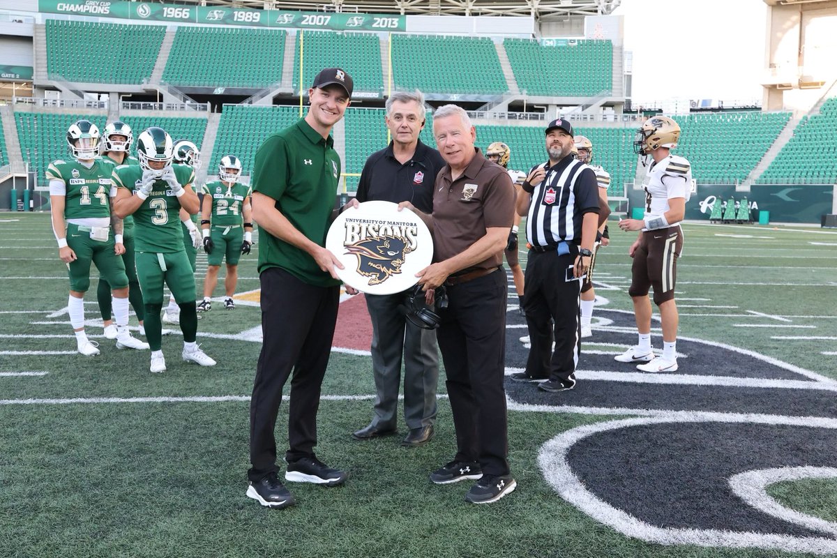 Manitoba Bison Football (@mbbisons) on Twitter photo Thank you <a href="/reginarams/">University of Regina Rams</a> for honouring coach Dobie pre-game as he begins his 29th and final season as head coach of Manitoba. Thank you <a href="/reginarams/">University of Regina Rams</a> for honouring coach Dobie pre-game as he begins his 29th and final season as head coach of Manitoba.