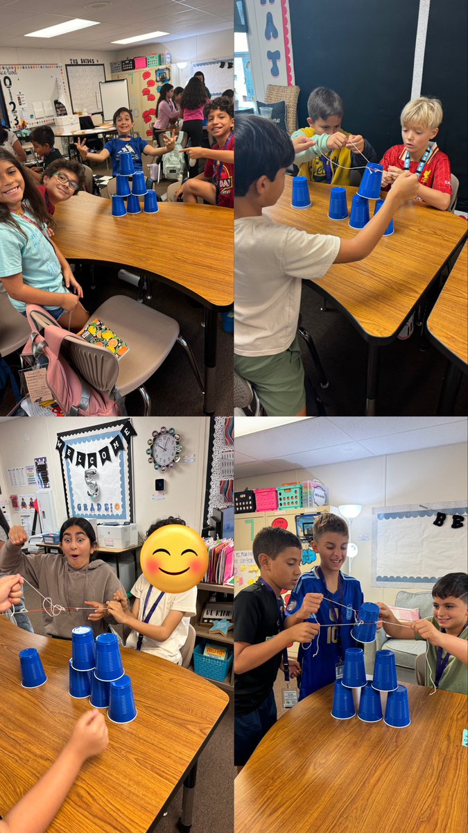 _MsMartinez_'s tweet photo. Teamwork makes the dream work! 🤩 Proud of my kiddos- we’ve been practicing team building skills, creating our social contract, and serving our school! 💜 #5thbilingual https://t.co/xoxUcgzIcM