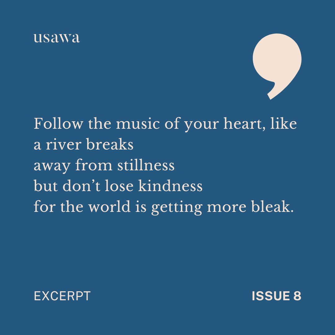 usawamag's tweet photo. Read 'To Our Unborn' by Bhaskar Pitla, a tender and hopeful poem that offers guidance and blessings to the next generation. Read the full message of love and resilience in Issue 8.
Read more here:
https://t.co/55KNl31xsD
#Poetry #PoetryLover #Issue6 #UsawaLiteraryReview https://t.co/gaglLIwhbN