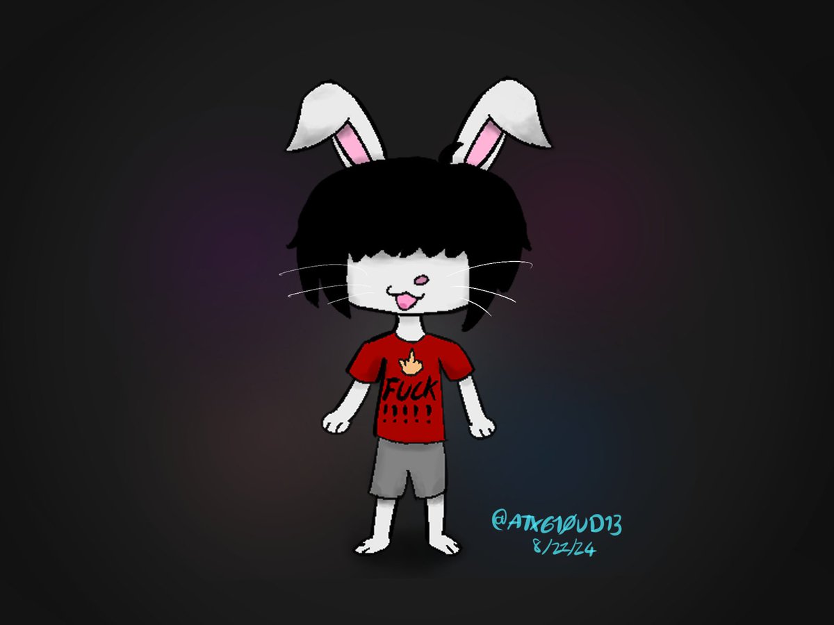 can actually do digital art now so here's another Whimsical Floppy Ear Bunny (WFEB) to start things off