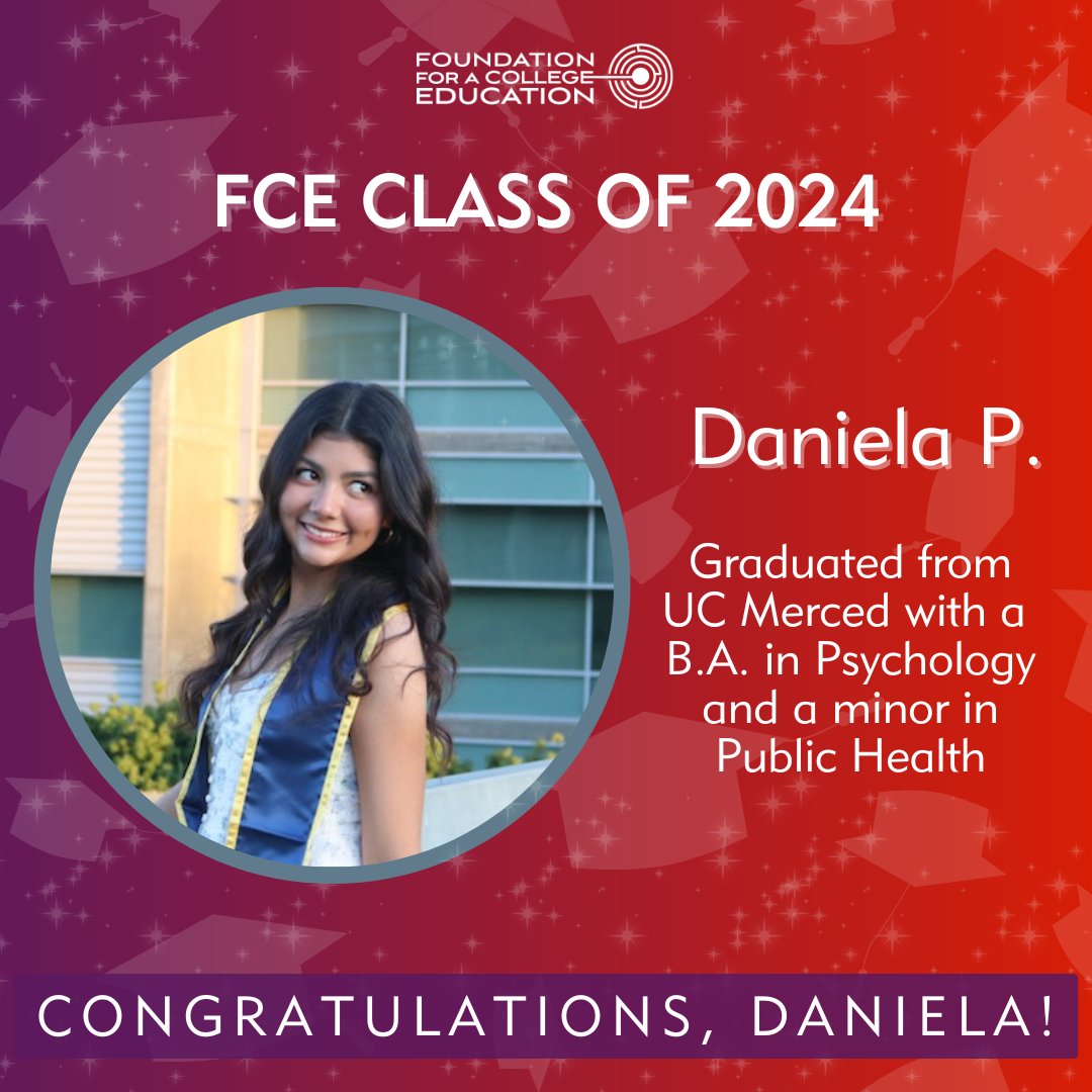 We continue to recognize and celebrate our 2024 College Success graduates. Please join us in congratulating Daniela and in wishing her success in the next chapter of her journey!