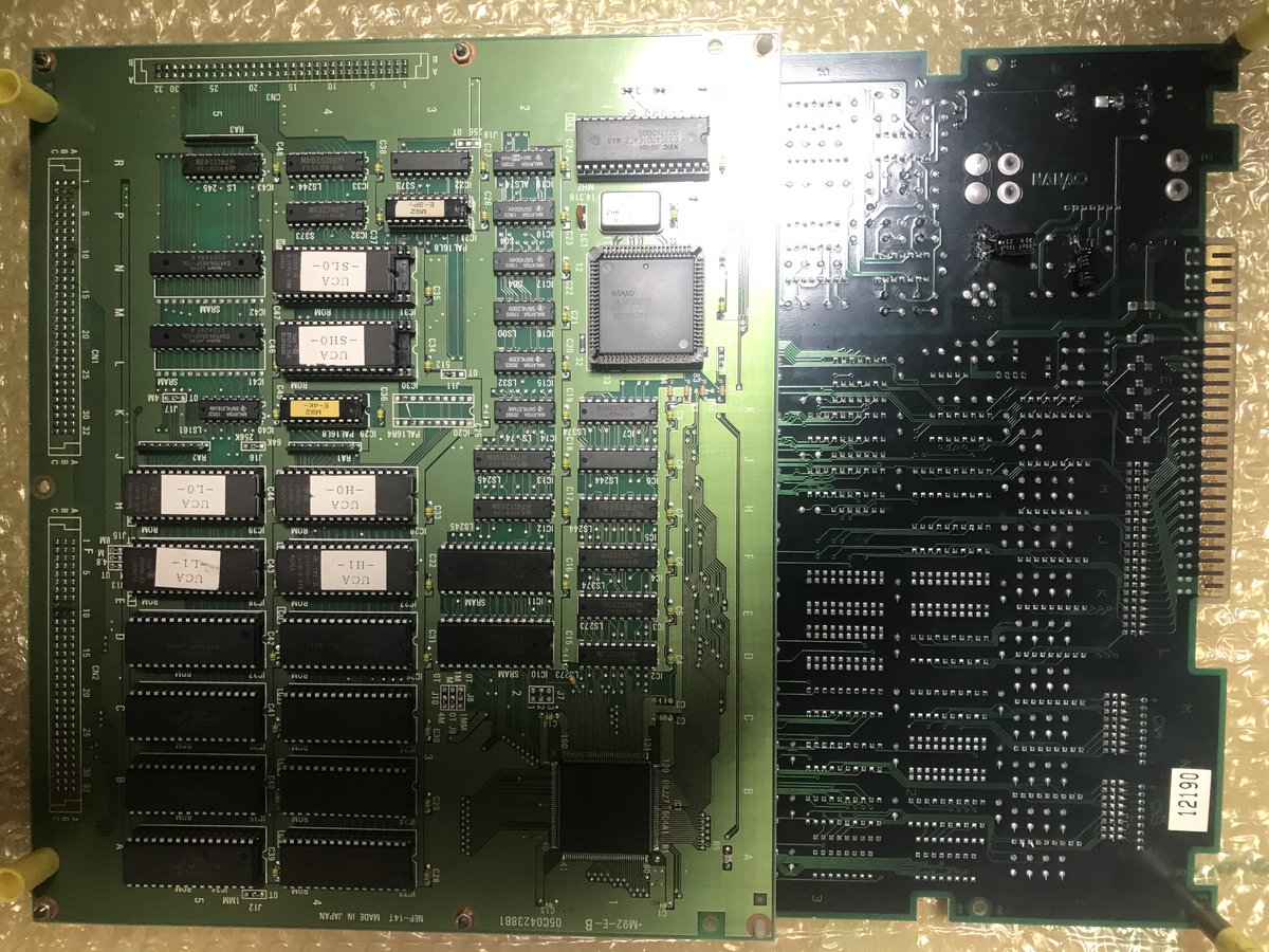 7W1qtgFUOWzsfjq's tweet image. スタジオ たからのす様(@takarano_su)に修理をお願いしていたアンダーカバーコップスが戻ってきました。初めはスプライトが表示されずなんじゃこりゃ状態だったけど今では見違えるほど元気に！　本当に感謝以外の言葉が出ません。
#アーケード基板
#アンダーカバーコップす