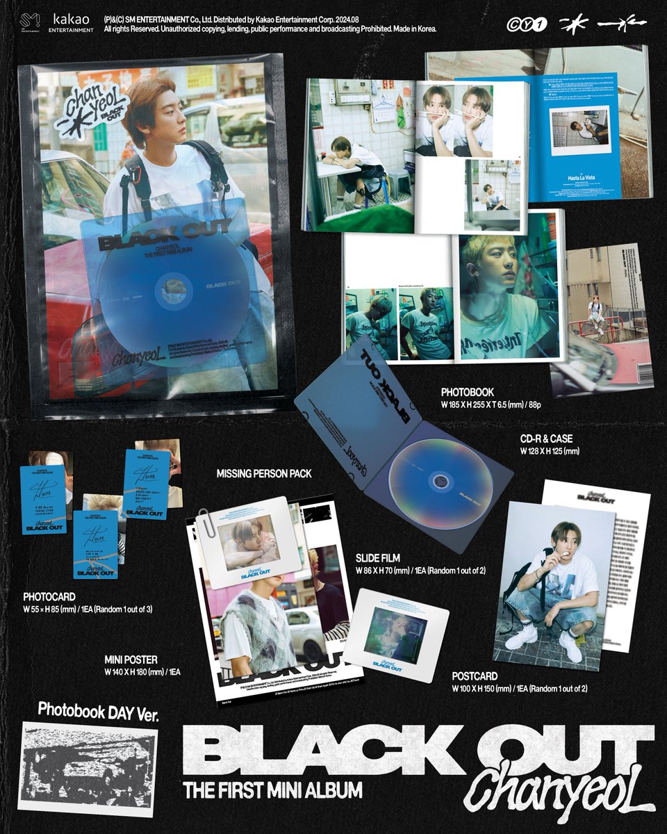 weareoneEXO's tweet image. CHANYEOL 찬열 The 1st Mini Album 【Black Out】 - Album Details (Photo Book Ver.)

YES24 ➫ bit.ly/3SSrngz
핫트랙스 ➫ bit.ly/4fR9J6V
알라딘 ➫ bit.ly/4dSYIA8
SMTOWN&amp;amp;STORE ➫ bit.ly/3T1RHoH

CHANYEOL 찬열 The 1st Mini Album 【Black Out】
➫…