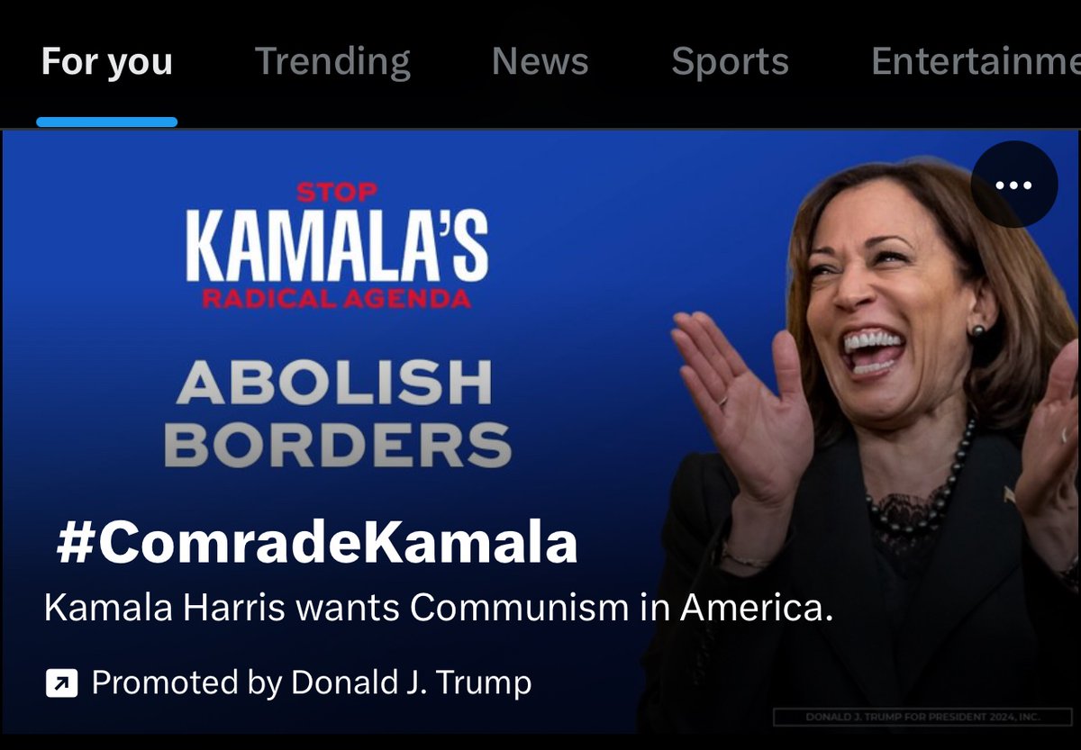 Donald Trump paid Elon Musk to put this ad on Twitter and Kamala honestly just looks incredible in it. 

Love that he wasted his money on this.